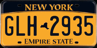 NY license plate GLH2935