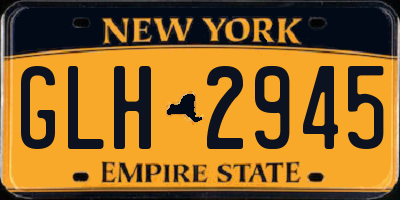 NY license plate GLH2945