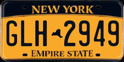 NY license plate GLH2949