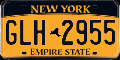 NY license plate GLH2955