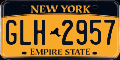 NY license plate GLH2957