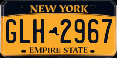 NY license plate GLH2967