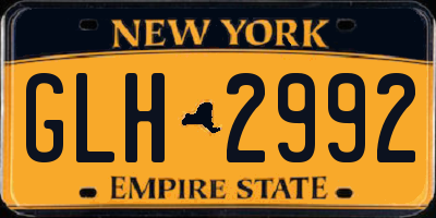 NY license plate GLH2992
