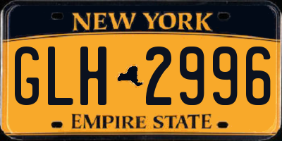 NY license plate GLH2996