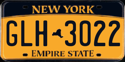 NY license plate GLH3022