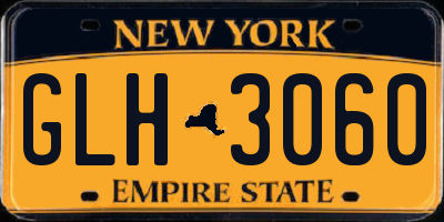 NY license plate GLH3060