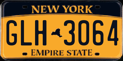 NY license plate GLH3064