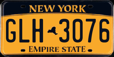 NY license plate GLH3076