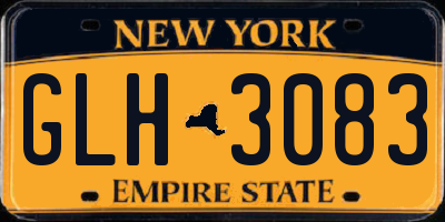 NY license plate GLH3083