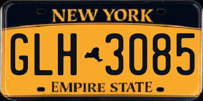 NY license plate GLH3085