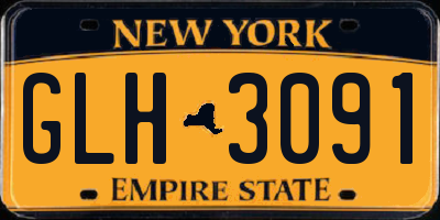 NY license plate GLH3091
