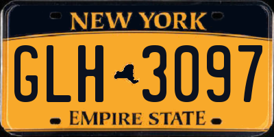 NY license plate GLH3097