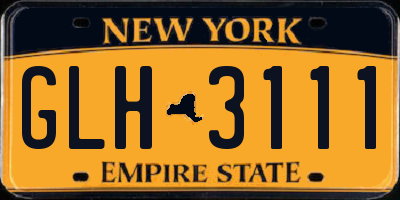 NY license plate GLH3111