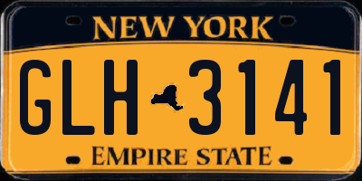 NY license plate GLH3141