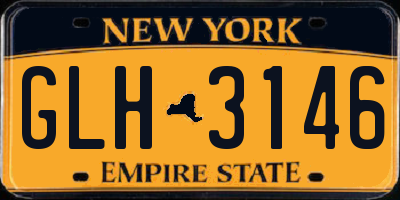 NY license plate GLH3146