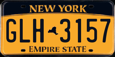 NY license plate GLH3157