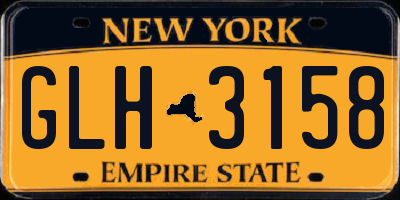 NY license plate GLH3158