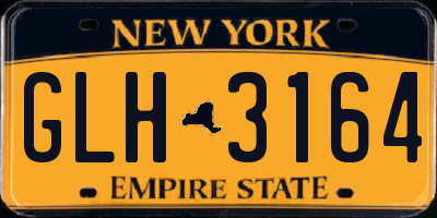 NY license plate GLH3164