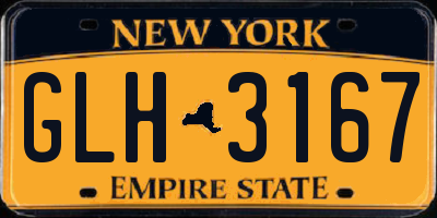 NY license plate GLH3167