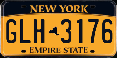 NY license plate GLH3176