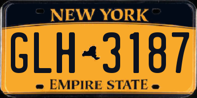 NY license plate GLH3187