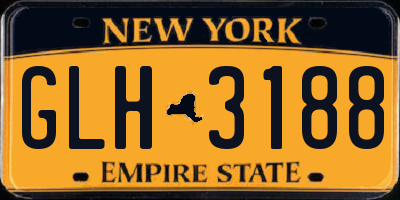 NY license plate GLH3188