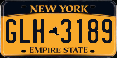 NY license plate GLH3189
