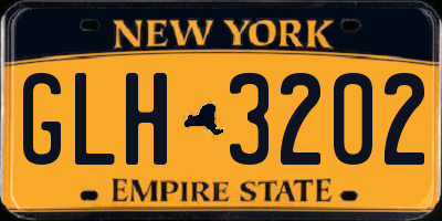 NY license plate GLH3202