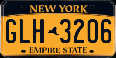 NY license plate GLH3206