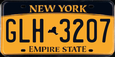 NY license plate GLH3207