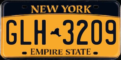 NY license plate GLH3209