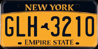 NY license plate GLH3210