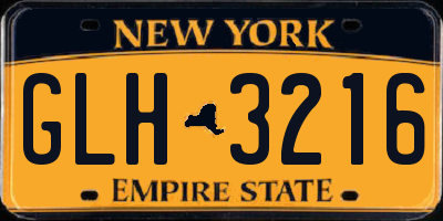 NY license plate GLH3216