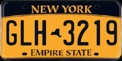 NY license plate GLH3219