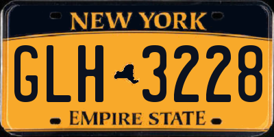 NY license plate GLH3228