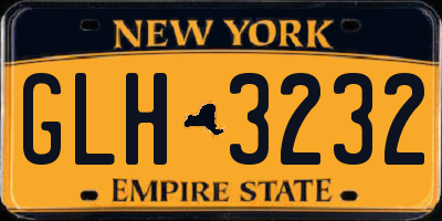 NY license plate GLH3232