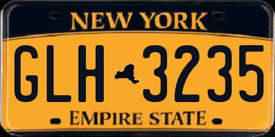 NY license plate GLH3235
