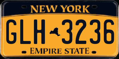 NY license plate GLH3236