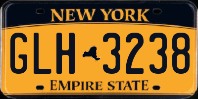 NY license plate GLH3238