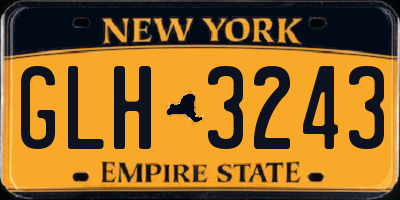 NY license plate GLH3243