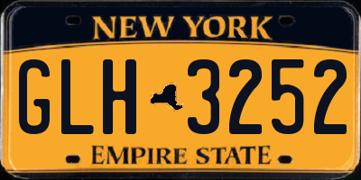 NY license plate GLH3252