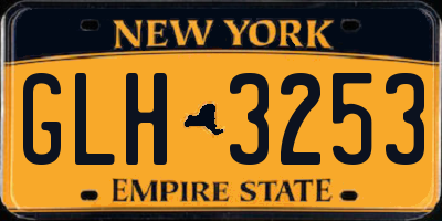 NY license plate GLH3253