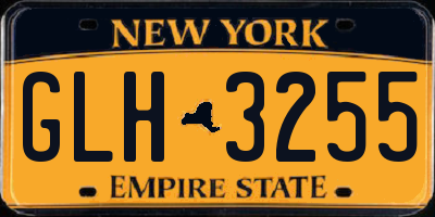 NY license plate GLH3255
