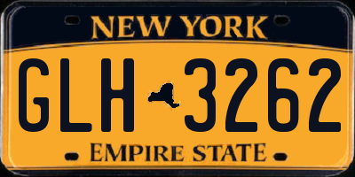 NY license plate GLH3262