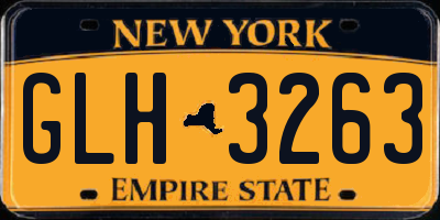 NY license plate GLH3263
