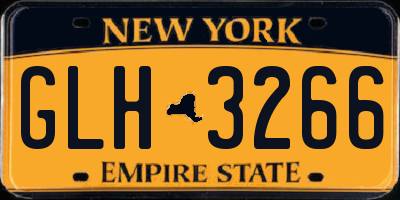 NY license plate GLH3266