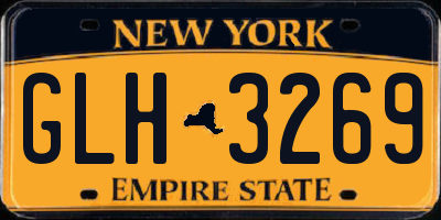 NY license plate GLH3269