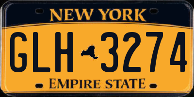 NY license plate GLH3274