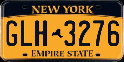 NY license plate GLH3276