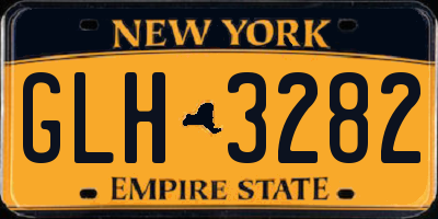 NY license plate GLH3282
